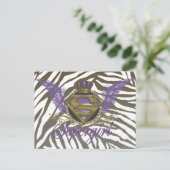 Supergirl Zebra Print Briefkaart (Staand voorkant)