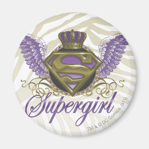 Supergirl Zebra Print Magneet