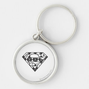 Supergirl Zwart Argyle Logo Sleutelhanger