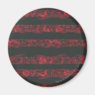 Supergirl, zwart-wit en rood lijnpatroon magneet