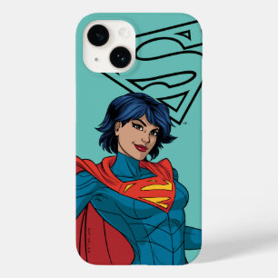 Supergirl zweven in blauw pak Case-Mate iPhone 14 hoesje