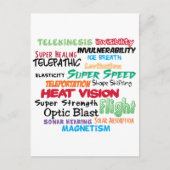 Supergrootmachten superheld briefkaart (Voorkant)