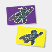 Superheld Badge (Voor- en achterkant)
