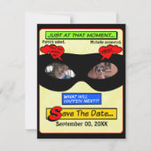 Superheld Bewaar de datum Save The Date (Voorkant)