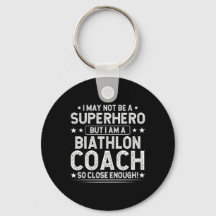 Superheld Biathlon Coach Grappig Biathlon Coach Hu Sleutelhanger