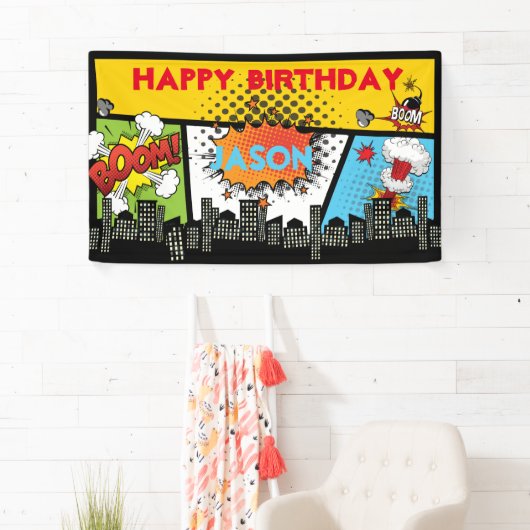 Superheld Birthday Banner (Insitu)
