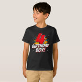 Superheld Birthday Boy - 4 jaar oud - 4de verjaard T-shirt (Voorkant volledig)