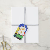 Superheld Birthday Cadeaulabel (Met Touw)