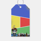 Superheld Birthday Cadeaulabel (Achterkant)