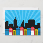 Superheld Birthday Invitation (Twins) Kaart (Achterkant)