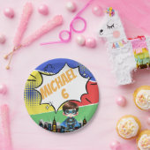 Superheld Birthday Papieren Bordje (Feest)