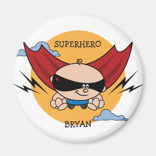 Superheld Birthday Party Favor Magnet Magneet