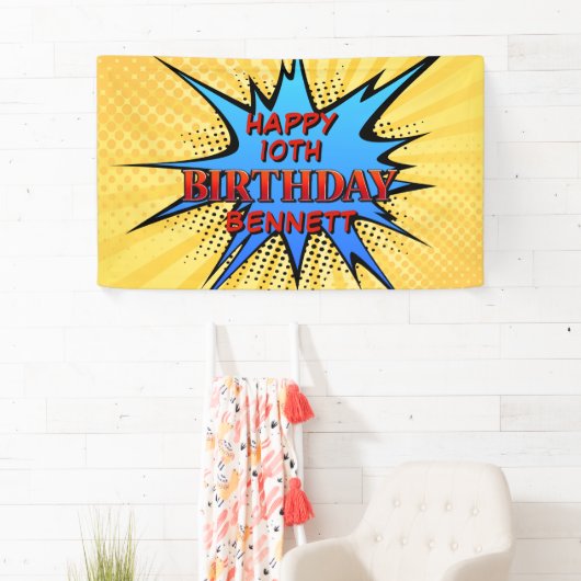 Superheld Birthday Spandoek (Insitu)