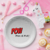 Superheld Bord papier - POW Red (Feest)