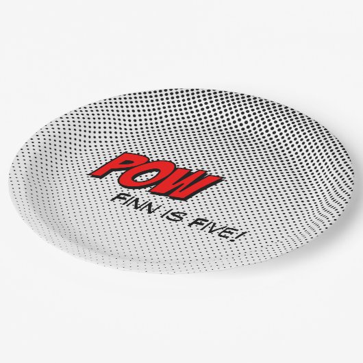 Superheld  Bord papier - POW Red (Gekanteld)