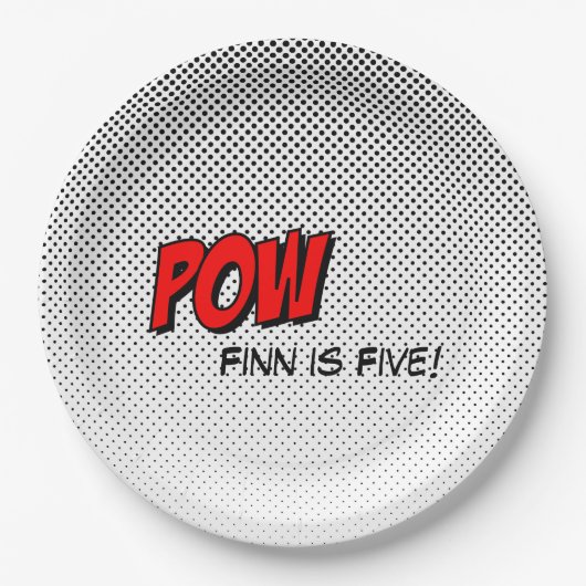 Superheld Bord papier - POW Red (Voorkant)