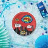 Superheld-Borden Papieren Bordje (Feest)