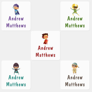 Superheld Boy Aangepaste Aangepaste Naam Kleding Labels