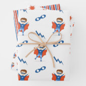 Superheld Boy Inpakpapier Vel (In situ)
