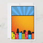 Superheld Boy's Newspaper Comic Style Birthday Kaart (Achterkant)