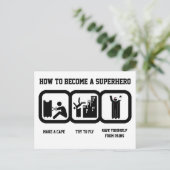 Superheld Briefkaart (Staand voorkant)