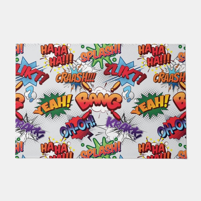 Superheld Bubble-patroon Deurmat (Voorkant)