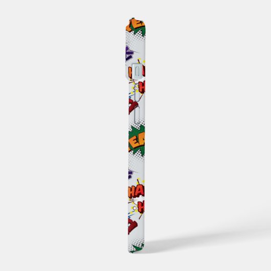 Superheld Bubble-patroon iPhone 15 Hoesje (Linkerkant)