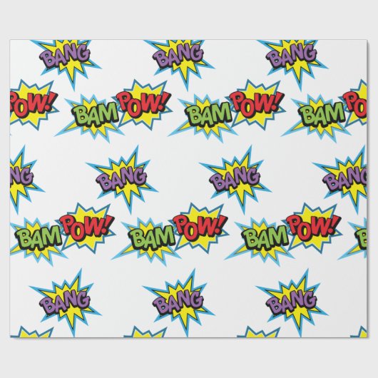 Superheld Bursts Cadeaupapier (Vlak)