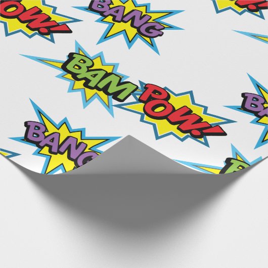 Superheld Bursts Cadeaupapier (Hoek)