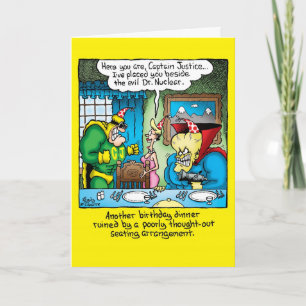 Superheld Cartoon Birthday Card Kaart
