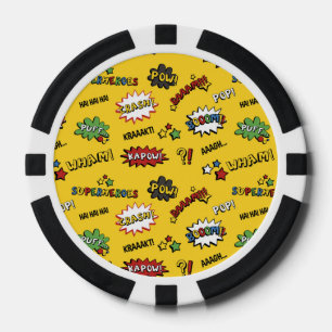 Superheld Colorful Fun Pattern Poker Chips