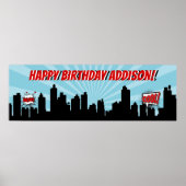 Superheld Comic Birthday Party Banner Poster (Voorkant)