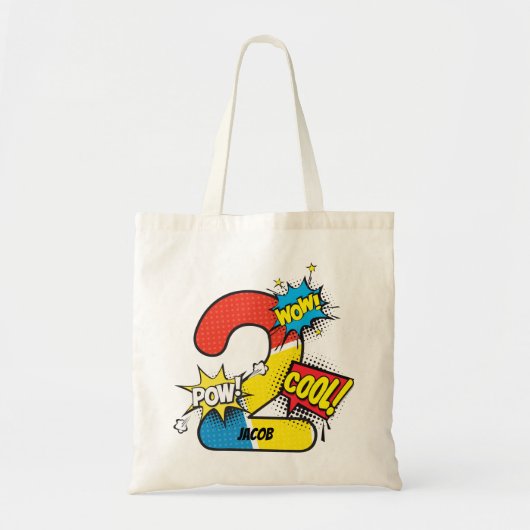 Superheld Comic Book 2e verjaardag Tote Bag (Voorkant)