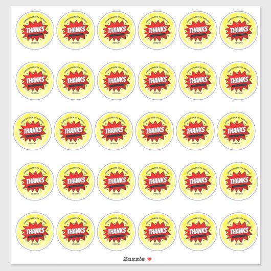 Superheld Comic Book Any Age Birthday 2"-ronde Sticker (Vel)