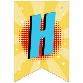 Superheld Comic Book Boy Birthday Blue Red Yellow Vlaggetjes (Tweede vlag)