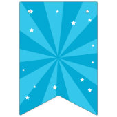 Superheld Comic Book Boy Birthday Blue Red Yellow Vlaggetjes (Eerste vlag)