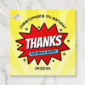 Superheld Comic Book Elke dag Bedankjes Labels (Voorkant)