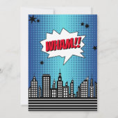 Superheld Comic Book Elke dag Bedankkaart (Achterkant)