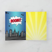 Superheld Comic Book Elke dag Kaart (Binnen)