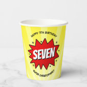 Superheld Comic Book Elke dag Papieren Bekers (Achterkant)