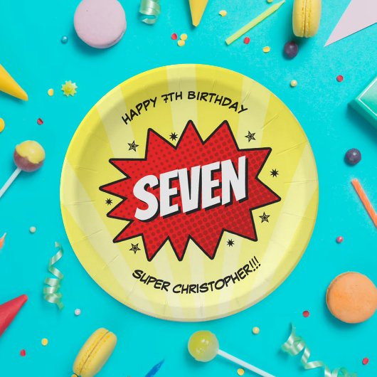 Superheld Comic Book Elke dag Papieren Bordje