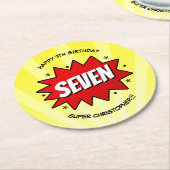 Superheld Comic Book Elke dag Ronde Kartonnen Onderzetter (Gebogen)