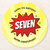 Superheld Comic Book Elke dag Ronde Kartonnen Onderzetter (Voorkant)