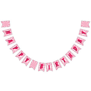 Superheld Comic Book Girl Birthday Pink Vlaggetjes