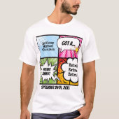 Superheld Comic Book Style Adoption Party T-shirt (Voorkant)