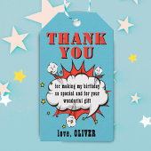 Superheld Comic Speech Bubble Birthday Hartelijk d Cadeaulabel