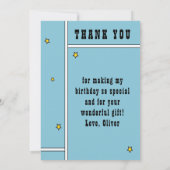 Superheld Comic Speech Bubble Verjaardag Bedankkaart (Achterkant)