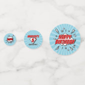 Superheld Comic Verjaardag Feesttafel Confetti (Voorkanten)