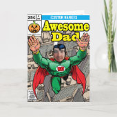 Superheld Comic Verjaardag Kaart (Voorkant)