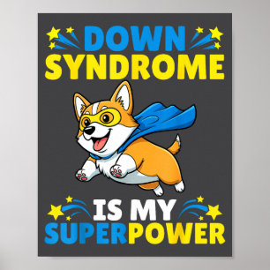 Superheld Corgi Hond Down Syndroom Is Mijn Superkr Poster